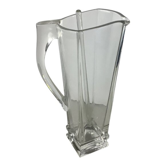 Crystal Martini Pitcher Quattro Design With Stirrer 11.5" Tall Elegant - Picture 8 of 8